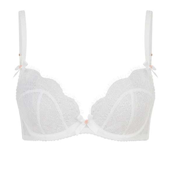 Nwt Agent Provocateur Lorna Lace White Plunge Bra
